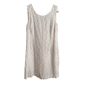 HIHO | Pink and Green Shell Print 100% Linen Ginnie Shift Dress | Size 8